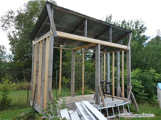 Toiture de hangar  bois - toiture d'abri  bois - toiture de remise  bois - toiture d'une shed  bois