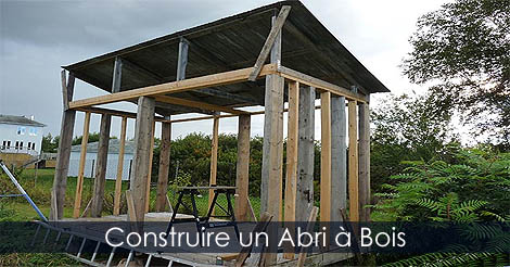 Construire un abri bches - Construction d'un abri  bois